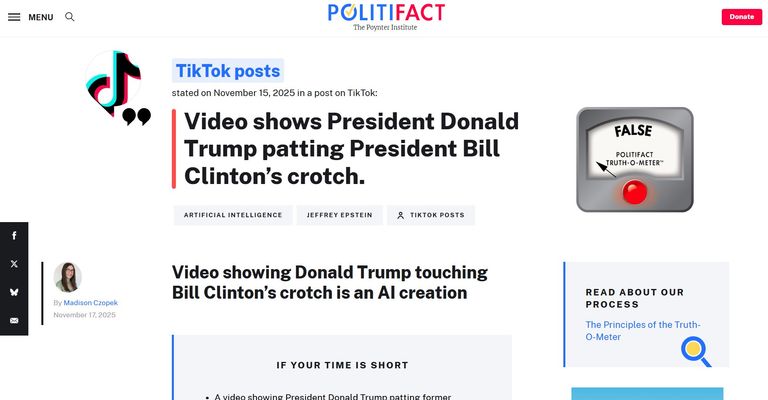 Deepfake video of Trump and Clinton